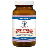 Five Strain Bifidobacteria Probiotic Powder by Custom Probiotics (100 Gram)