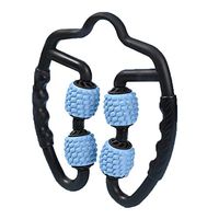 Muscle Roller Massage Stick,360 ° Wrap-Around Massage for Sports Fitness Relieves Muscle Fatigue Massager (Black+Blue)