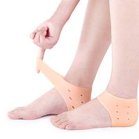 2 Pairs/4 PCS Gel Heel Sleeves，Breathable Protective Heel Air Support and Relief Heel Pain，for Heel Guards/Heel Spur Relief/Cracked Heels/Plantar Fasciitis/Heel Booties & Pads (Orange)