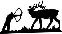 Bow Hunting Elk Deer Buck Sportsman Car Truck Windows Decor Decal Sticker - Die cut vinyl decal for windows, cars, trucks, tool boxes, laptops, MacBook - virtually any hard, smooth surface
