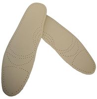 Shoeslulu Handcrafted Thin Cushioning Premium Lambskin Leather Leather Insoles with Activated Carbon Odor Control (US Men 8-8.5/ EU 41, Beige [Wide Width])