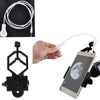 Moutoc Universal Cell Phone Adapter Mount & Camera Shutter Wire Control for Smartphone - Compatible with Binoculars Monocular Spotting Scope Telescope Microscope-for Phone Samsung Sony Moto Etc