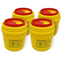 4-Pack Sharps Container（1 Quart）,Sharps Needle Disposal Containers,Biohazard Containers Sharps Box Small Sharps Container Needle Disposal Box