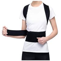 YUOCEAN Posture Corrector Spinal Support - Unisex Adjustable Waist Back Support with Corset Posture Braces Correction Belt, Black,XL