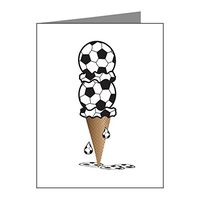 Note Card Soccer Ice Cream Cone