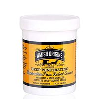 Amish Origins Deep Penetrating Pain Relief Cream for Arthritis, Colds, Sore Throats, Restless Legs, Aching Joints - Greaseless 7 Ounce
