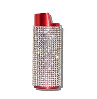 Red Lighter Cover Sleeve with Crystal Rhinestones LS7