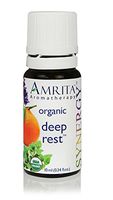 AMRITA Aromatherapy: Deep Rest Synergy Essential Oil Blend (Natural Sleep Aid) Organic Essential Oil Blend of Red Mandarin, Lavender Extra, Sweet Marjoram & Petitgrain Mandarine -Size: 10ML