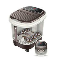 Wenhui Portable Heated Foot Bath Spa W/Shiatsu Auto Massage Rollers, Taiji Massage, Acupuncture Points, Temp Control, LED Screen, Drain Filter, Shower Function