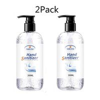 Hand Sanitizer Gel Refreshing Washless Hand Soap Gel,Disposable Hand Sanitizer Pump Bottle 300ml (2PCS 300ML)