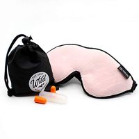 Wild Essentials® Escape™ Luxury Plush Sleep Mask Kit with Eye Cavities, Earplugs and Carry Pouch, Gift Set (Peacefully Pink)