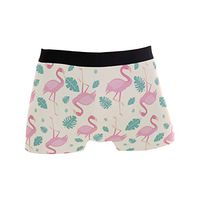 My Little Nest Fun Holiday Flamingo Men's Boxer Brief Short Leg Underwear L