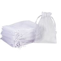 Madholly 300 Pieces Sheer Drawstring Organza Gift Bags,3.9"x5.7" Wedding Party Christmas Favor Bags Jewelry Pouches Wrap