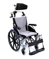 Karman Healthcare 27 Pounds S-115 Mag Wheel Silver with Headrest, Pearl Silver, 27 Pound