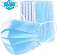 sanrense 50 Pcs Comfort Breathable Beauty 3 Ply Earloop Dust