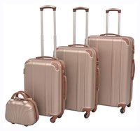 Suitcase, 4 Piece Hardcase Trolley Set Champagne