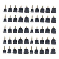 50 Pairs High Heel Shoes Repair Tips Durable Repair Heel Caps Taps Pins Non-Slip Shoes Replacement Dowels Pad Heel Protector Plates Covers Silent Heel,5 Sizes,7,9,10,11,12mm,U Shape,Apricot