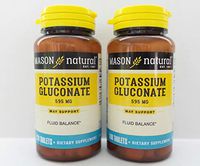 Mason Natural Potassium Gluconate 595 mg - 100 Tablets, Pack of 2