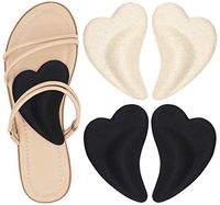 Skyfoot's Arch Support Shoe Inserts Plantar Fasciitis, Soft Gel Insoles for Flat Feet, Relieve Pressure from Pain for Men and Women 2 Pairs (Black+Beige)