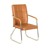 ZLFLD Office Chair Conference Chair Back PU Comfort Chair Back Thickened Durable Chair Square Chair Office Chair Computer System Desk Office Chair (Color : Brown)
