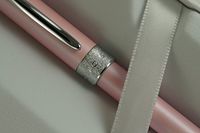 Cross Limited Edition Century II Cancer Awarenes Rose Pink with Signature Glittering Pavé-textured Jewelry Quality Center Band Sentiment Ballpoint Pen and 2 Bonus refills
