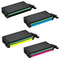 Amsahr CLPK660B High Yield Remanufactured Replacement Samsung Toner Cartridge for Select Printers/Faxes - 1 Black/ 3 Color