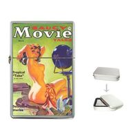 New Product 1936 SAUCY MOVIE TALES NUDE PIN-UP Flip Top Cigarette Lighter + free Case Box