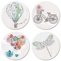 Seal Faith Get Well Stickers-Set of 24 Round Evelope Seals