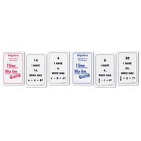 Nasco TB23723T I Have... Who Has... Algebra Card Game, Two Decks, Grades 6+