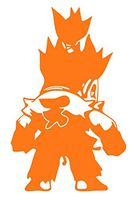 Anime Street Fighter Akuma Car Window Laptop Decal Sticker (9''x5'', Orange)