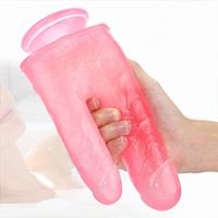 Double Ended Didlo for Harness, Fat Didlo Suction Cup 8 Inch Realistic for Woman Gift Discreet Package