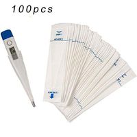 MEETCUTE 100 Pack Digital Thermometer Probe Covers Disposable Universal Electronic Oral Rectal Thermometer Covers for Oral,Armpit,Rectum Electronic Thermometer Thermometer Probe Covers for Baby Child