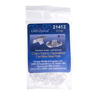 GMS Optical® Soft Silicone Symmetrical Shape Eyeglass Nose Pads (12mm Push-in, 10 Pair)