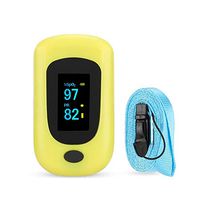 Taidda Mini Fingertip Pulse Body Oxygen Saturation Monitor Yellow for Home Use