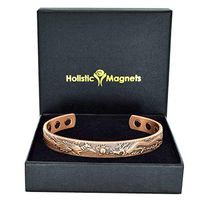 Holistic Magnets® Copper Bracelet Men Women Arthritis Bracelet Joint Wrist Stylish Healing Bangle Natural Magnetic Therapy Gift Boxed (PDC)-Phoenix and Dragon (M: Wrist 6.5-7.6 inch)