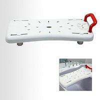 WYZQQ Portable Bath Bench, Bathtub Bath Seat, Adjustable Width, Suitable for Most Bathtubs, with Safety Rails