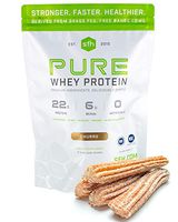 Pure Whey Protein Powder (Cinnamon Churro) by SFH | Best Tasting 100% Grass Fed Whey | All Natural | 100% Non-GMO, No Artificials, Soy Free, Gluten Free (Bag)