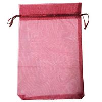 ATCG 50pcs 5x7 Inches Sheer Drawstring Organza Pouches Wedding Party Favor Candy Bags (Burgundy)