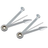 Kicode 2 Pack Professioanl Practical Stainless Steel 3 in 1 Smoking Pipe Cleaner Cleaning Tool Reamers Tamper For Hookahs Pipe Water Pipe