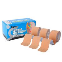 SUPERBE K Athletic Tape, Kinesiology Tape Precut - Premium Kinesthetic Tape for Muscles Knee Shoulder Elbow, 2 Inch x 16.5 feet (3 Rolls Pack)