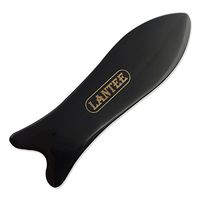 Lantee Chinese Gua Sha Scraping Massage Tools Kit, Hand Made Buffalo Horn Guasha Scraper Board for Facial/Ankle/Neck/Muscle Scraping