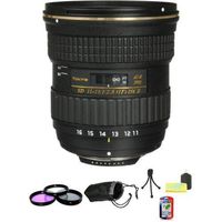 Tokina 11-16mm f/2.8 AT-X116 Pro DX II for Nikon + 3 Piece Filter Kit + 5-Inch Lens Pouch + Mini Tripod Kit