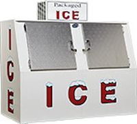 New Outdoor Leer L60 Slant, Cold Wall Ice Merchandiser - 60 cu ft