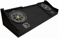 Compatible with Dodge Ram 98-01 Extended Cab Truck Dual 10" Kicker C10 Subwoofer Sub Box Enclosure 600 Watts Peak