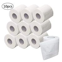10 Rolls of Environmentally Friendly and Healthy 4-Ply Thickened Household Paper Towels Set. Suitable for Kitchen, Bathroom, Car, Restaurant and Other Public Entertainment Places（Fast Delivery）