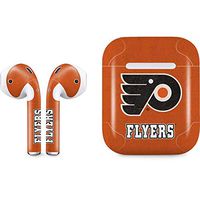 Skinit Decal Audio Skin for Apple AirPods with Wireless Charging Case - Officially Licensed NHL Philadelphia Flyers Distressed Design