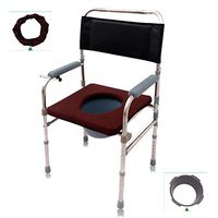 XWZJY Deluxe Bath Toilet Chair Height Adjustable Bedside Commode Seat Pregnant Shower Stool for Seniors, Disabled with Splash Guard/Bucket/Lid