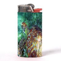 Sea Turtle Swimming in The Ocean 2 Pack Vinyl Decal Wrap Skin Stickers by Moonlight Printing for Bic Lighters