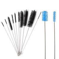 INFILM Aquarium Water Filter Pipe Air Tube Hose Stainless Steel Cleaning Brush, Sink Drain Clog Cleaner Brush Drain Millipede Hair Clog Tool Dryer Cleaning Kit