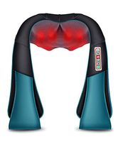 Shiatsu Back Shoulder and Neck Massager with Heat-4D Electric Deep Tissue 16 Kneading Massage for Muscles Pain Relief Relax in Car Office and Home Blue
